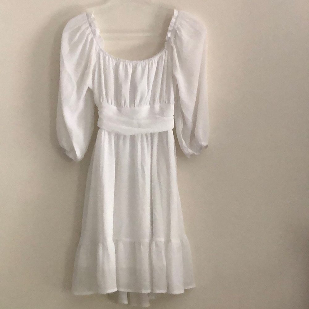 Chic Women’s White Dress - Picture 2 of 10